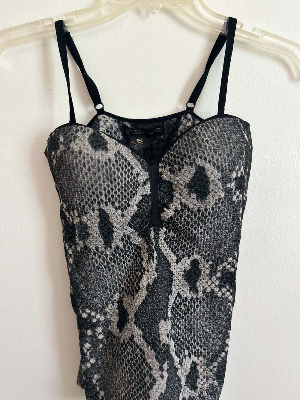 Grass Collection Snake Print Camisole Tank Top Size M